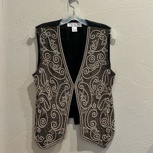 Vintage beaded silk vest - Niteline by Della Roufogali